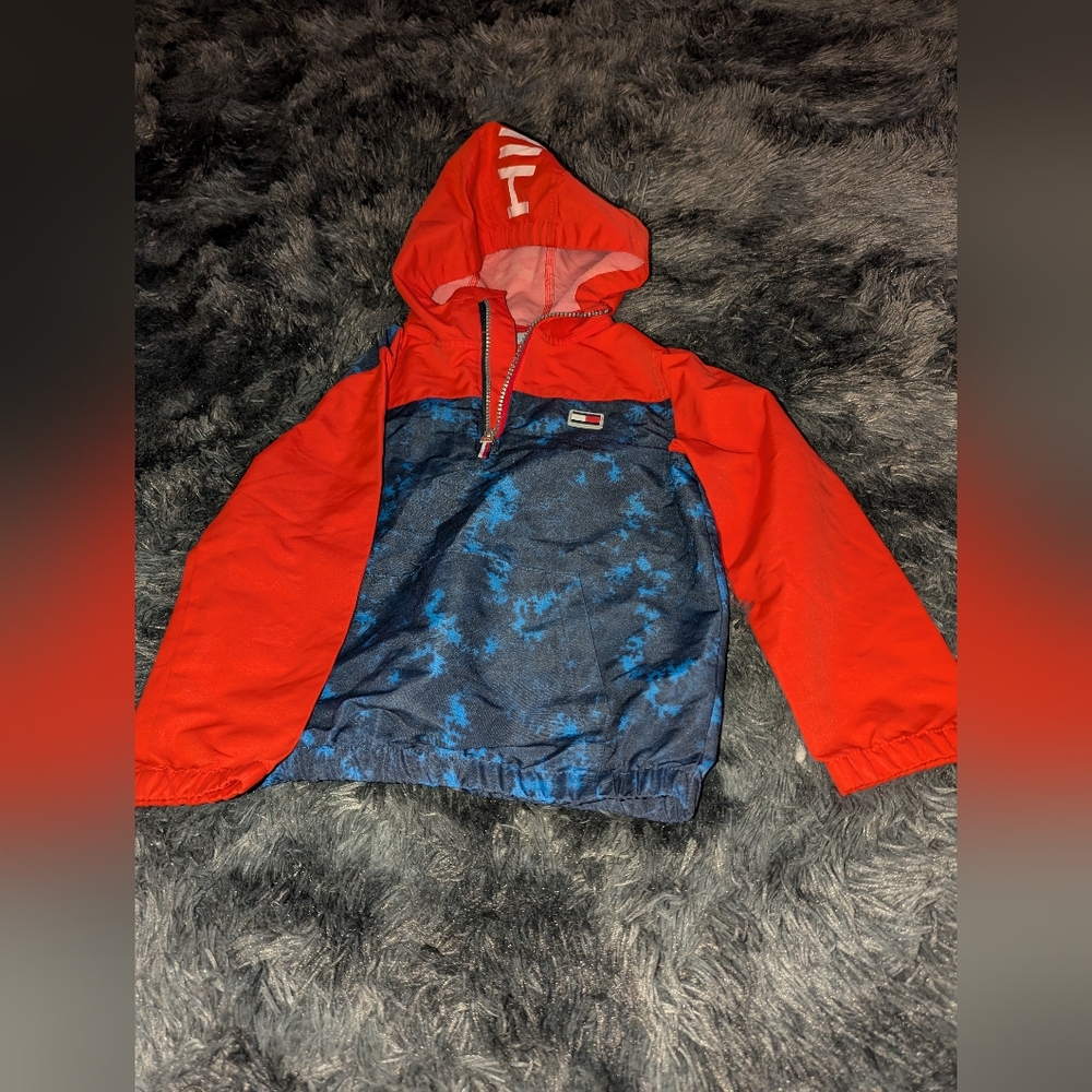 Tommy Hilfiger Red and Blue Kids Popover Jacket